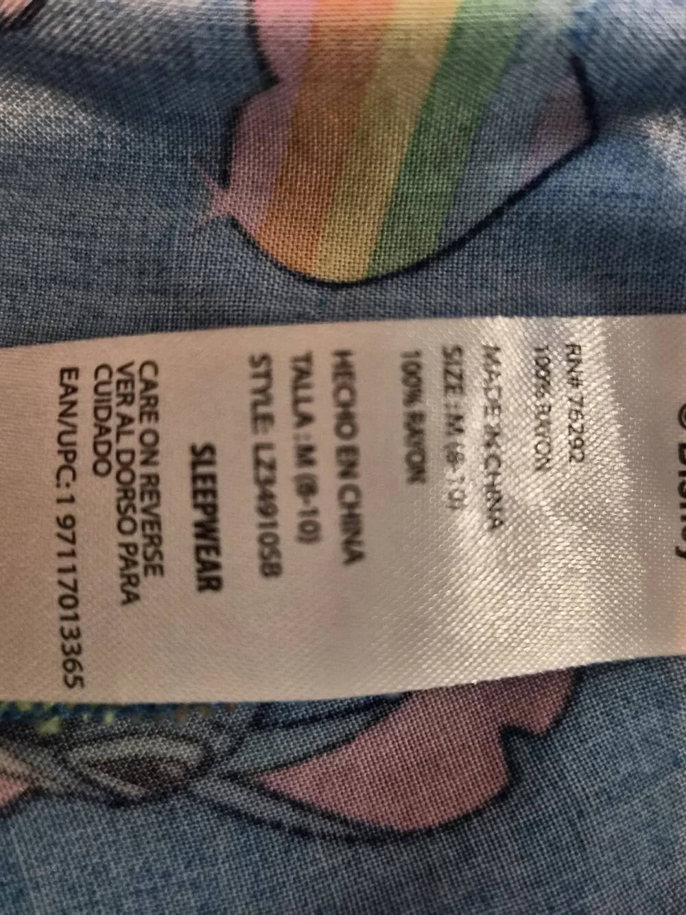 Disney Stitch 'Love' Rainbow Print Ruffle Sleep Shorts #0291 - Picture 4 of 5